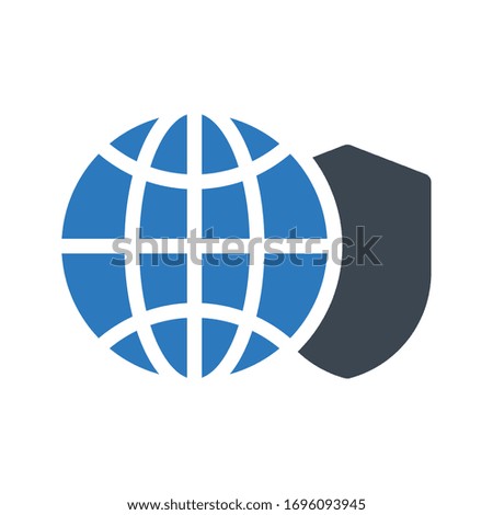global   vector glyph color icon 