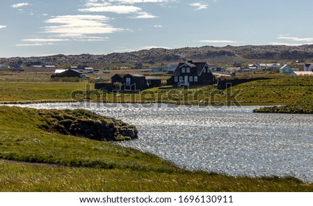 Tipical Icelandic scenery in sunny day. Amazing nature of Iseland. Iceland the country of best Incredible nature locations. Iconic location for landscape photographers.
