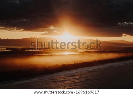 Sunset photo in New Zealand