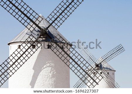 Large windmill and small windmill.