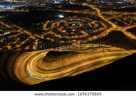 Pictures of roads in Amman at night