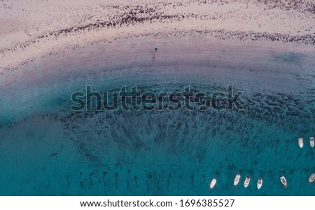 Aerial view of a beach