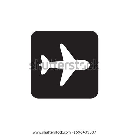 Airplane icon. Plane vector. Transportation sign isolated on black background. Simple airplane mode illustration for web and mobile platforms.