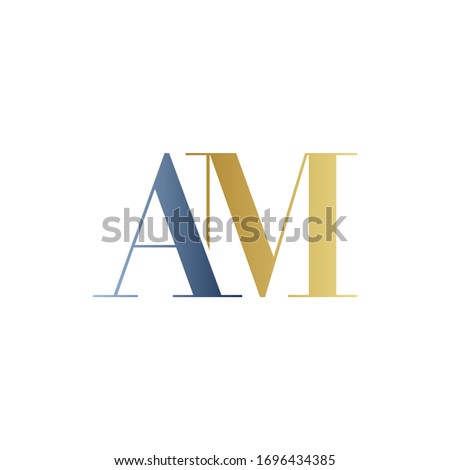 innovative creative initial AM logo design