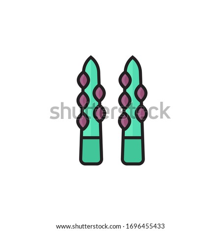 asparagus icon vector illustration filled outline style design. isolated on white background