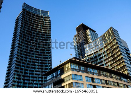 Modern Buildings and Skyline Downtown Toronto 