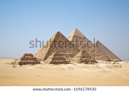 Egypt, the pyramids, Giza region, the oddity of the world Royalty-Free Stock Photo #1696578430
