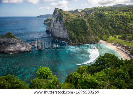 Beautiful landscape of Nusa Penida island
