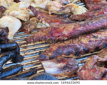 Beautiful picture of grilled meat of great flavor and delicious smell