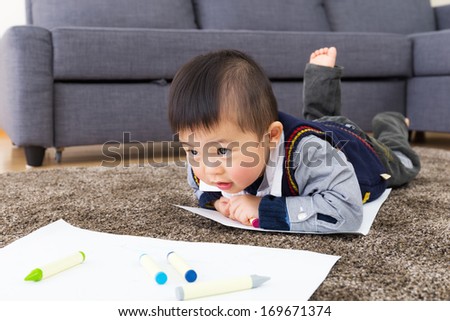Little boy drawing 