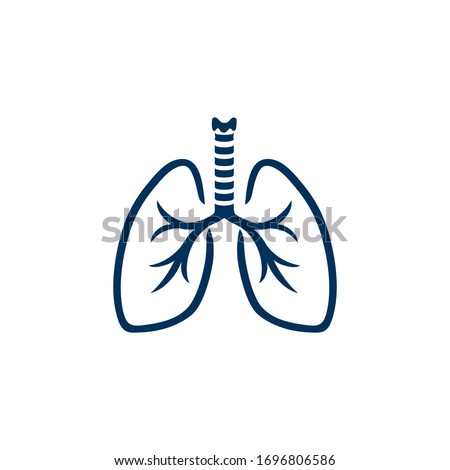 Stylized human lungs. Minimalist design logo of human lungs, icon for your holistic health and fitness business, lung center, clinics and health care concept. Vector illustration.
 Royalty-Free Stock Photo #1696806586