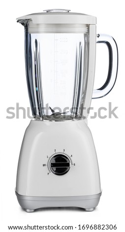 Electric blender isolated on white Royalty-Free Stock Photo #1696882306
