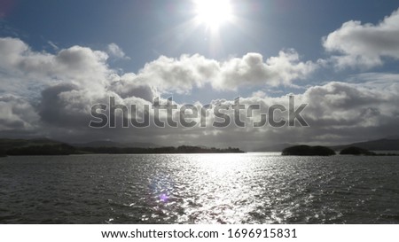 Low sun over lake Trawsfynydd 