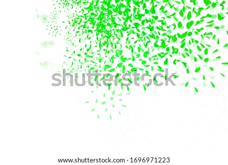 Light Green vector elegant template with leaves. Brand new colored illustration in blurry style with leaves. Elegant pattern for your brand book.
