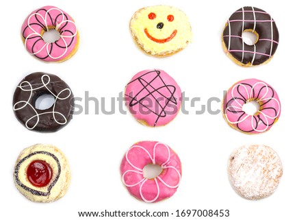 Donut delicious isolated on white background