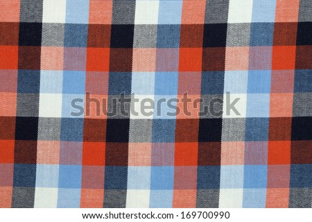 Material in a colorful plaid, a background