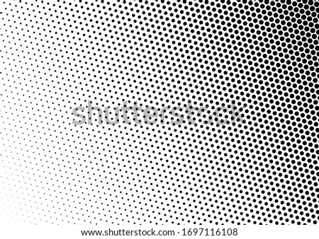 Dots Background. Modern Gradient Backdrop. Black and White Overlay. Monochrome Distressed Pattern. Vector illustration