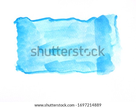 Abstract Blue watercolor hand drawing by using a gradient brush for text, wallpaper, banner.

