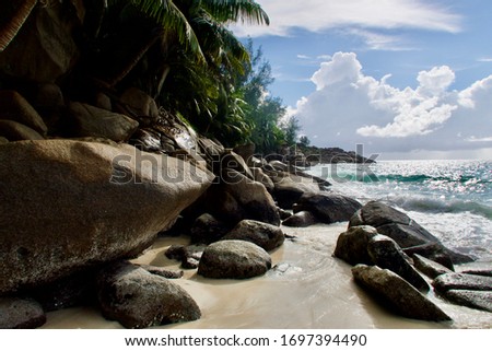 Beautiful Granite beaches of Seychelles 