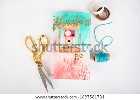 Mixed media book pages art journaling abstract art