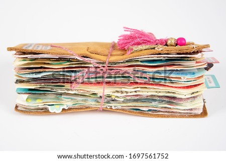 Mixed media book pages art journaling abstract art