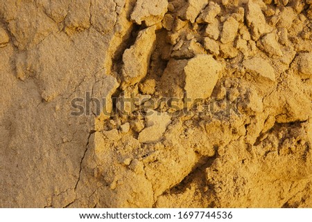 Texture of yellow natural sand                             