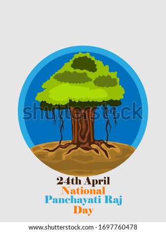24th April National Gram Panchayati Raj day illustration  Royalty-Free Stock Photo #1697760478