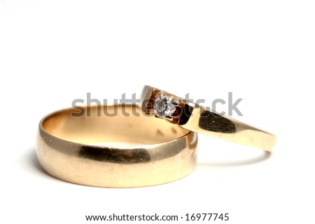 used wedding rings posing in a natural manner