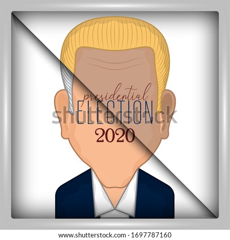 Man avatar in a presidential election poster. Presidential candidate - Vector illustration