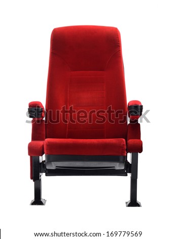 theater seat isolated on white background, movie seat Royalty-Free Stock Photo #169779569