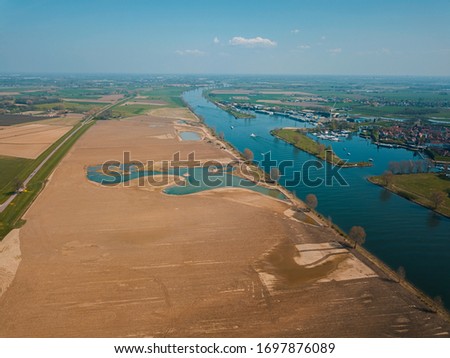 Aerial view of the beautiful landscape of the Netherlands.
