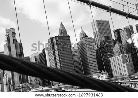 Photos taken on Brooklyn Bridge in New York City