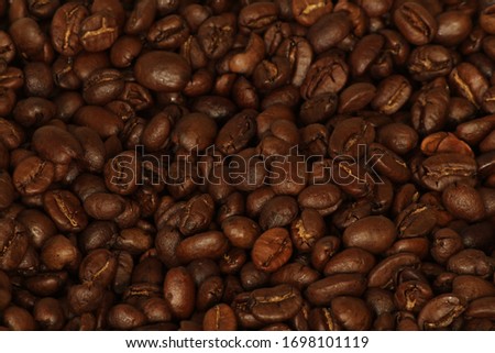 Coffee beans close up picture