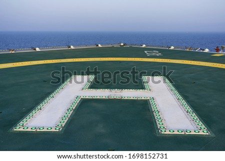 Helicopter  landing deck marking paintings colour 