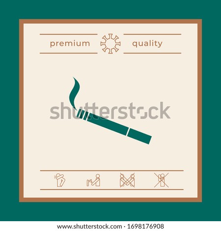 Cigarette symbol icon. Graphic elements for your design