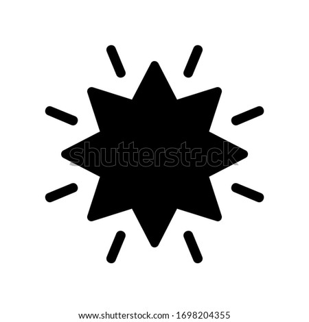 Rising Star icon vector isolated. rating symbol for apps.