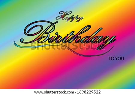 Happy Birthday typography design for greeting cards and invitation, design template for birthday celebration. vector 