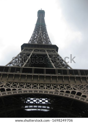 Eiffel Tower from the ground below