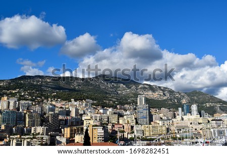 cityscape on coast line of mediterranean sea