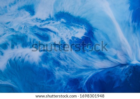 Ocean waves. Marine design illustration. Epoxy macro shot