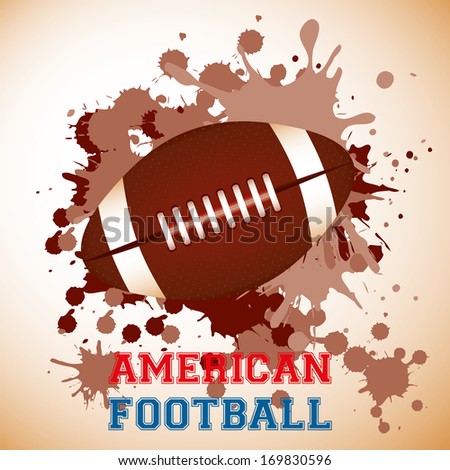 american football design over pink  background vector illustration 