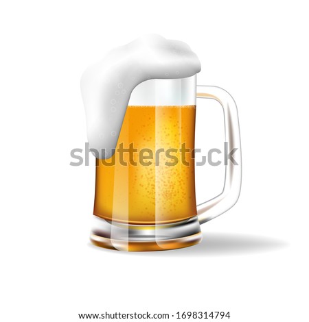 Isolated glass beer on white background. Vector illustration design. Royalty-Free Stock Photo #1698314794