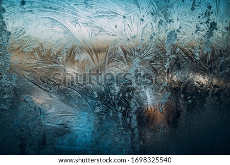 frozen glass with textures and patterns