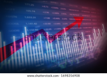 graphic of economic and financial concept Royalty-Free Stock Photo #1698356908
