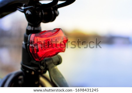 Back red light on the bicycle flash