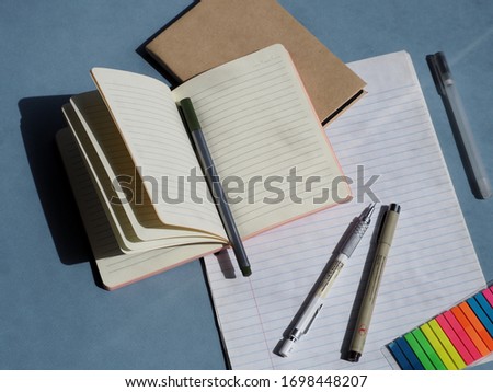 Stationery set prepared for a hard studying session Royalty-Free Stock Photo #1698448207