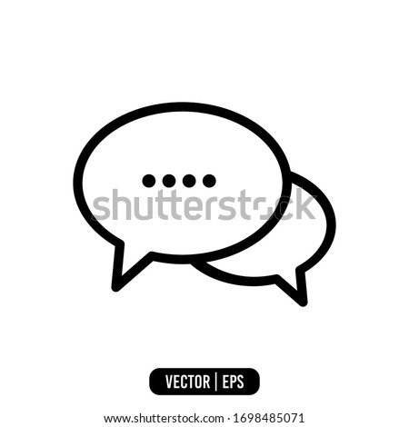 Chat and Speech Bubble icon vector illustration logo template for many purpose. Isolated on white background.