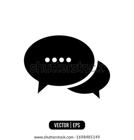 Chat and Speech Bubble icon vector illustration logo template for many purpose. Isolated on white background.