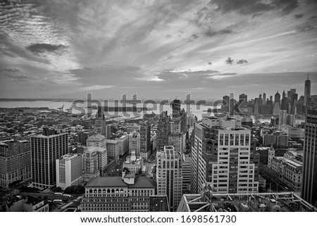 New York City Panorama Black & White 
