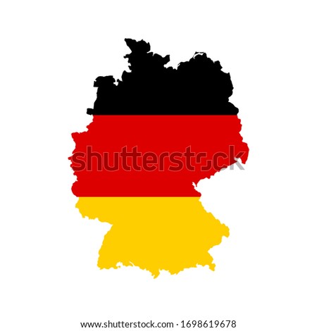 germany flag map design vector illustration